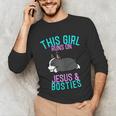 Boston Terrier This Girl Runs On Jesus And Boston Terriers Unisex Long Sleeve T-Shirt, funny gift