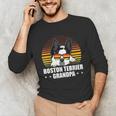 Boston Terrier Grandpa Dog Owner Boston Terrier Unisex Long Sleeve T-Shirt, funny gift