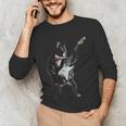 Boston Terrier Guitar Unisex Long Sleeve T-Shirt, funny gift