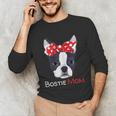 Boston Terrier Mom Bostie Women Girls Unisex Long Sleeve T-Shirt, funny gift