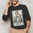 The Boston Terrier Mom Skeleton Spooky Season Halloween Unisex Long Sleeve T-Shirt, funny gift