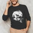 Boston Terrier And Moon Halloween Costume Dog Lover Unisex Long Sleeve T-Shirt, funny gift