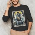 Boston Terrier Tarot Card Dog Unisex Long Sleeve T-Shirt, funny gift
