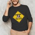 Caution Sign Boston Terrier Dog Bostie Puppy Unisex Long Sleeve T-Shirt, funny gift