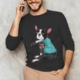 Father's Day Gift Dog Dad Boston Terrier i Love Dad Tattoo Unisex Long Sleeve T-Shirt, funny gift