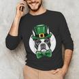 Green Boston Terrier Shamrock St Patricks Day Boston Terrier Unisex Long Sleeve T-Shirt, funny gift