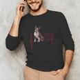 Heartbeat Boston Terrier Dog Unisex Long Sleeve T-Shirt, funny gift