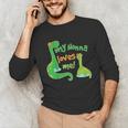 Kids My Nonna Loves Me Dinosaur Grandson Unisex Long Sleeve T-Shirt, funny gift