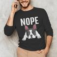 Nope Boston Terrier Puppy Dog Bostie Lover Men Women Girls Kids Unisex Long Sleeve T-Shirt, funny gift