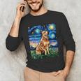 Red Heeler Starry Night Cattle Dog Colorful Art By Aja For Men Women Girls Kids Unisex Long Sleeve T-Shirt, funny gift