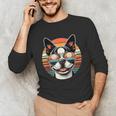 Retro Sunset Sunglasses Boston Terrier Boston Bull Bostie Unisex Long Sleeve T-Shirt, funny gift