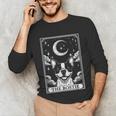 Tarot Card Vintage Crescent Moon Boston Terrier Dog Mom Unisex Long Sleeve T-Shirt, funny gift