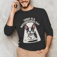 Today Is A Boston Terrier Day Cute Dog Lover Cartoon Unisex Long Sleeve T-Shirt, funny gift