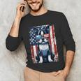 Vintage Boston Terrier Dog American USA US Flag Pets Lovers Tank Top Unisex Long Sleeve T-Shirt, funny gift