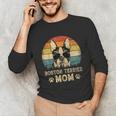 Vintage Boston Terrier Mom Dog Lovers Mother's Day Unisex Long Sleeve T-Shirt, funny gift