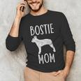 Vintage Boston Terrier Mom Dog Owner Bostie Mother Unisex Long Sleeve T-Shirt, funny gift