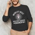 World's Best Boston Terrier Grandpa Dog Grandfather For Men Women Girls Kids Unisex Long Sleeve T-Shirt, funny gift
