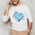 Bavarian Flag As Heart Blue Diamond Bavaria Unisex Long Sleeve T-Shirt, funny gift