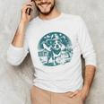 Boston Terrier Cowboy UFO Shirt Vintage Western Dog Mom Tee Unisex Long Sleeve T-Shirt, funny gift
