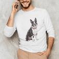 Boston Terrier Dog Dad Boston Terrier Dog Lovers Unisex Long Sleeve T-Shirt, funny gift
