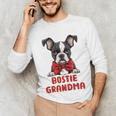 Boston Terrier Grandma Dog Lovers Puppy Bostie Owner Unisex Long Sleeve T-Shirt, funny gift