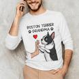 Boston Terrier Grandma Mother's Day Dog Mom Unisex Long Sleeve T-Shirt, funny gift