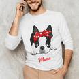 Boston Terrier Mum Dog Woman Idea Unisex Long Sleeve T-Shirt, funny gift