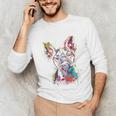 Boston Terrier Splash Unisex Long Sleeve T-Shirt, funny gift