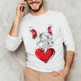 Valentine's Day Boston Terrier Dog Vector Unisex Long Sleeve T-Shirt, funny gift