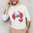 Valentine's Day Boston Terrier Unisex Long Sleeve T-Shirt, funny gift