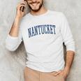 Varsity Grey Nantucket Unisex Long Sleeve T-Shirt, funny gift
