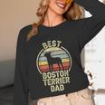 Best Dog Father Dad Vintage Boston Terrier For Men Women Unisex Long Sleeve T-Shirt, funny design