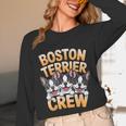 Boston Terrier Crew Cartoon For Dog Owner Pet Boston Terrier Unisex Long Sleeve T-Shirt, funny design