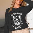 Boston Terrier Dad Boston Terrier Unisex Long Sleeve T-Shirt, funny design