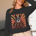 Boston Terrier Dog Japanese Art Samurai Ukiyo-e Unisex Long Sleeve T-Shirt, funny design