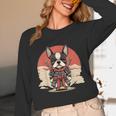 Boston Terrier Dog Japanese Style Samurai Dogs Unisex Long Sleeve T-Shirt, funny design