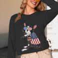 Boston Terrier Dog Merica 4th Of July Usa American Flag Men Unisex Long Sleeve T-Shirt, funny design