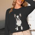 Boston Terrier Dog Motif Pet Art Boston Terrier For Men Women Kids Unisex Long Sleeve T-Shirt, funny design