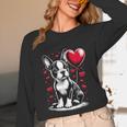 Boston Terrier Dog Valentine's Day Dog Owner Unisex Long Sleeve T-Shirt, funny design