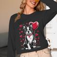 Boston Terrier Dog Valentine's Day Dog Owner Valentine Unisex Long Sleeve T-Shirt, funny design