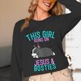 Boston Terrier This Girl Runs On Jesus And Boston Terriers Unisex Long Sleeve T-Shirt, funny design