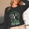 My Boston Terrier Is My Lucky Charm Paw Dog St Patrick's Day Unisex Long Sleeve T-Shirt, funny design