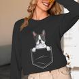 Boston Terrier In The Pocket Cute Boston Terrier Dog Lovers For Men Women Girls Kids Unisex Long Sleeve T-Shirt, funny design