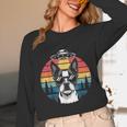 Boston Terrier UFO Alien Boston Terrier Dog Mom Dad Unisex Long Sleeve T-Shirt, funny design