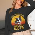 Boston Terrier Never Underestimate a Girl With a Bostie Unisex Long Sleeve T-Shirt, funny design