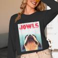 Boston Terriers Jowls Dog Mom Dog Dad Unisex Long Sleeve T-Shirt, funny design
