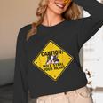 Caution Sign Boston Terrier Dog Bostie Puppy Unisex Long Sleeve T-Shirt, funny design