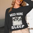 Cute Boston Terrier Need More Sleep Pajamas Nightgown Unisex Long Sleeve T-Shirt, funny design