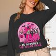 Ghost And Witch Boston Terrier Dog In October We Wear Pink Unisex Long Sleeve T-Shirt, funny design