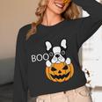 The Halloween Boston Terrier Unisex Long Sleeve T-Shirt, funny design